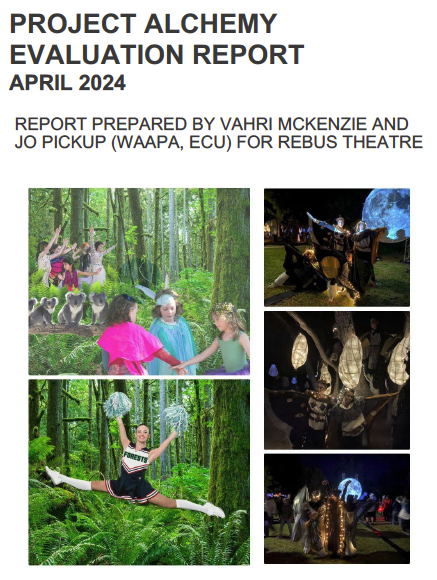 A series of images including people in constumes. Some in hero outfits in the forrest, others in lantern costumes at night time.